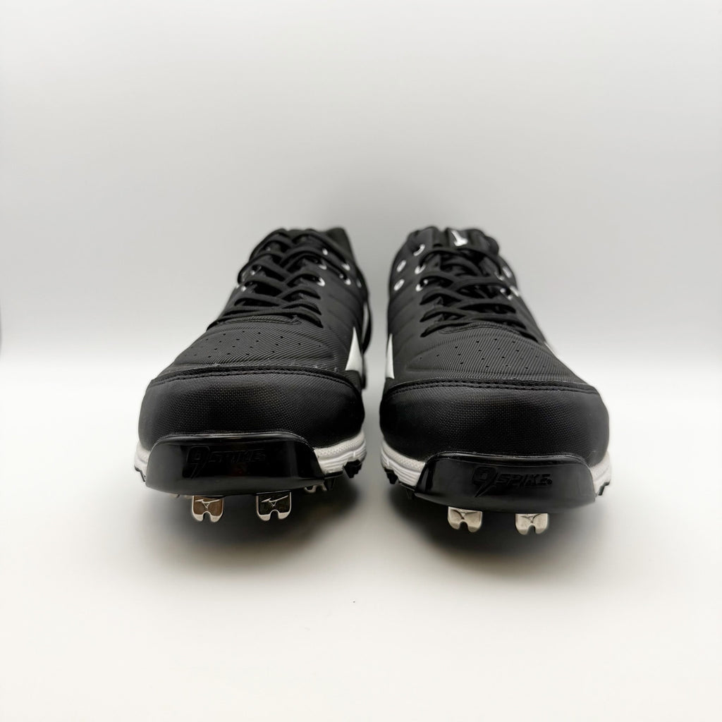 Mizuno Mens 9 Spike Ambition 2 Low Metal Baseball Cleats US 11 Black White NWOB