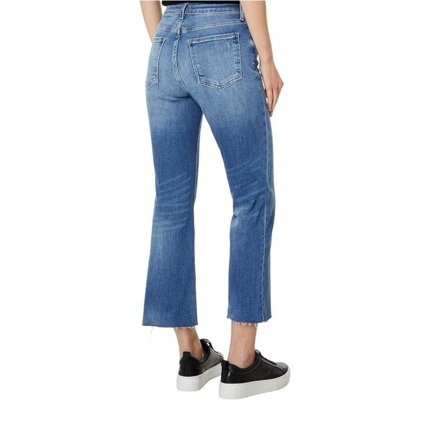 KUT FROM THE KLOTH Womens Kelsey Fab Ab Flare Jeans 6 Petite Blue Perceptual NWT