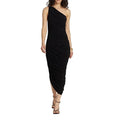 NORMA KAMALI Women's One Shoulder Diana Gown Large Black Asymmetric NWOT