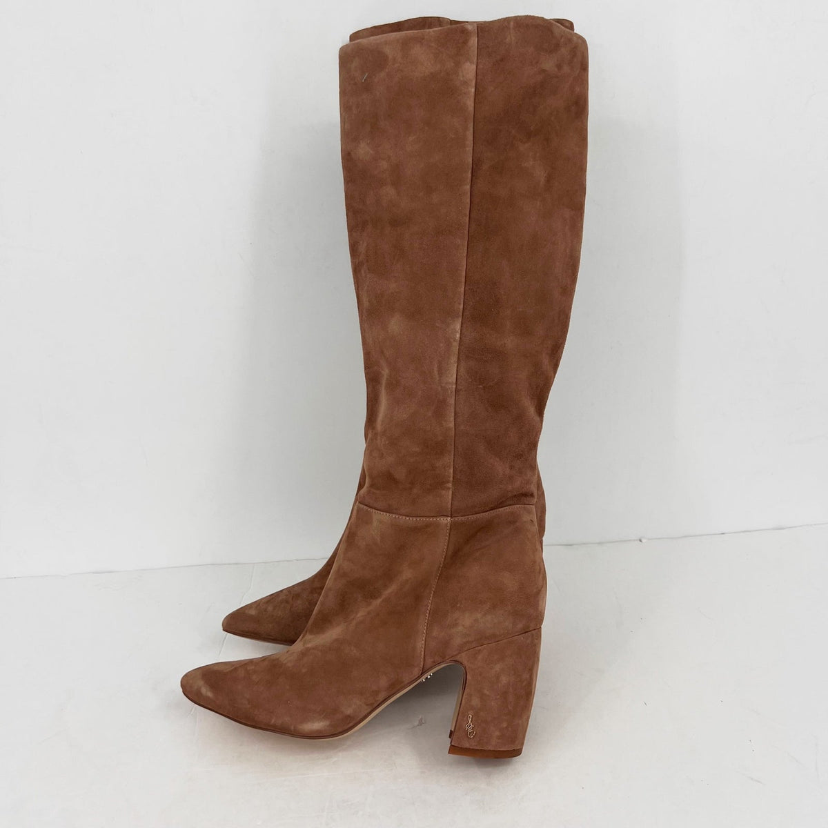 Sam Edelman Womens Hiltin Knee High Boots Size 10 EU 40 Tan Praline Suede NWOB