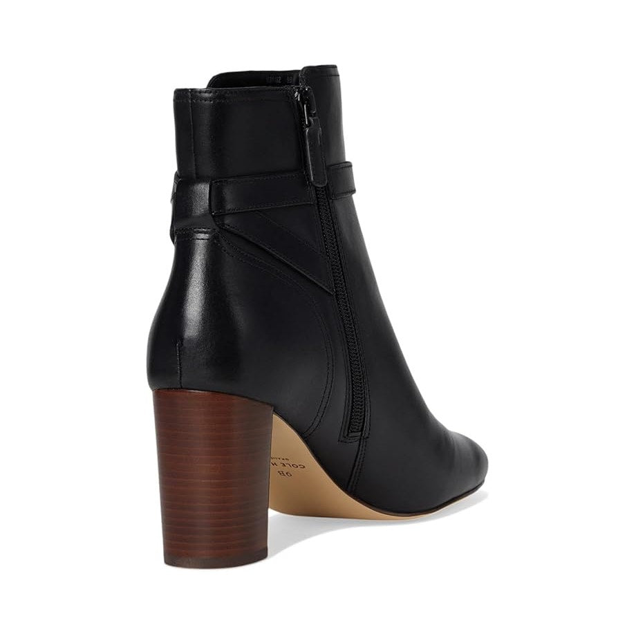 Cole Haan Womens Glendale Jodhpur Heel Ankle Booties US 9 B Black Leather NIB