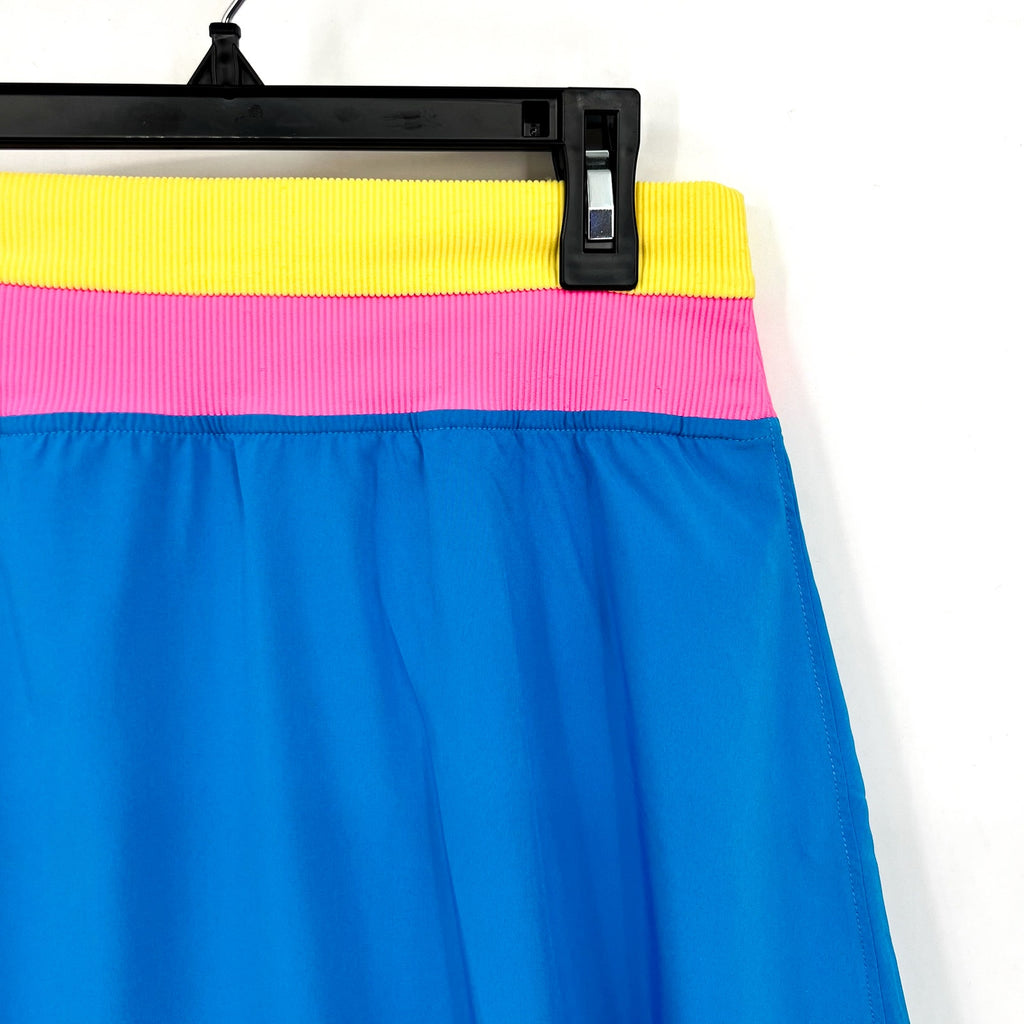BEACH RIOT Women's Coast Skort Medium Coral Reef Blue Yellow Skirt NWT