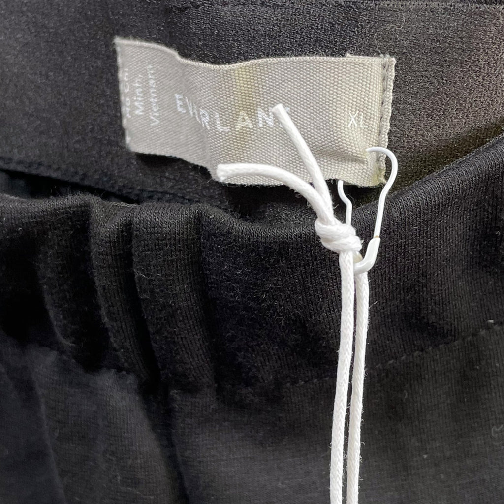Everlane Womens The Dream Pants XL Black Stretch Knit Pull-On Taper Ankle NWT