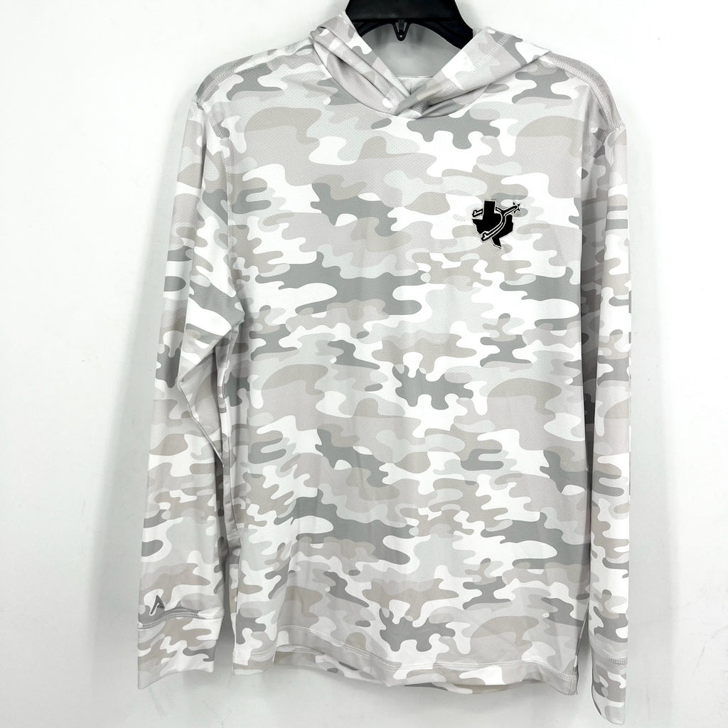 ANTIGUA Mens Texas Ranger Sector Hoodie Small White Gray Camo Sweatshirt NWT