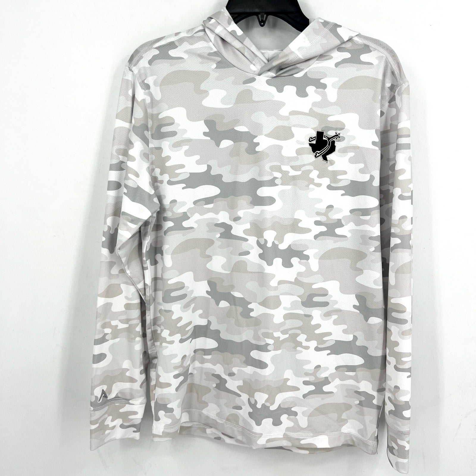 ANTIGUA Mens Texas Ranger Sector Hoodie Small White Gray Camo Sweatshirt NWT