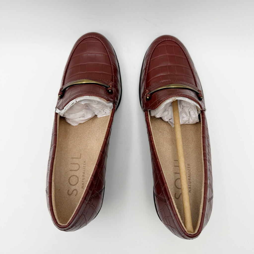 Soul Naturalizer Womens Achieve Wedge Loafers US 6.5 Wide EU 36.5 Brown NIB