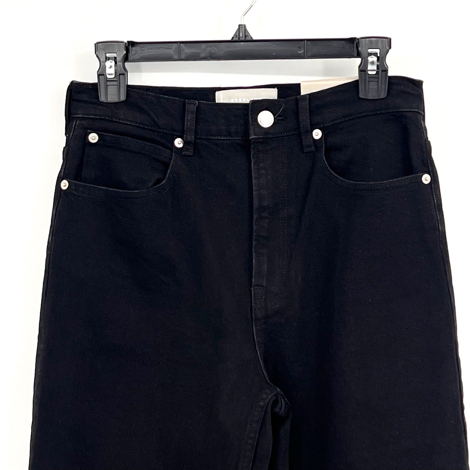 EVERLANE Women's The Way-High Jeans Size 26 Long US 2 Coal Black Low Stretch NWT