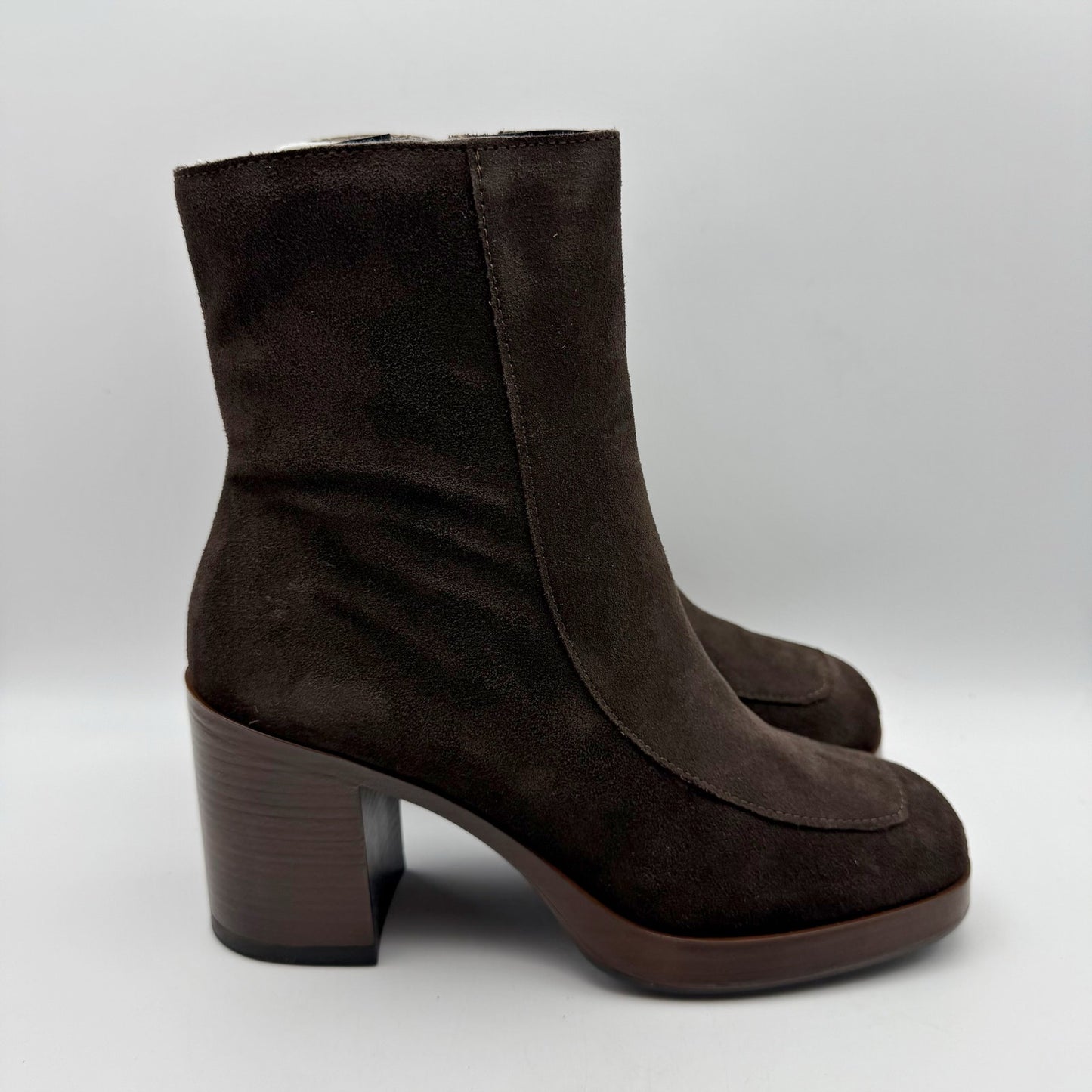 Eric Michael Womens Alice Ankle Boots EU 39 US 8.5-9 M Brown Nubuck Leather NWOB