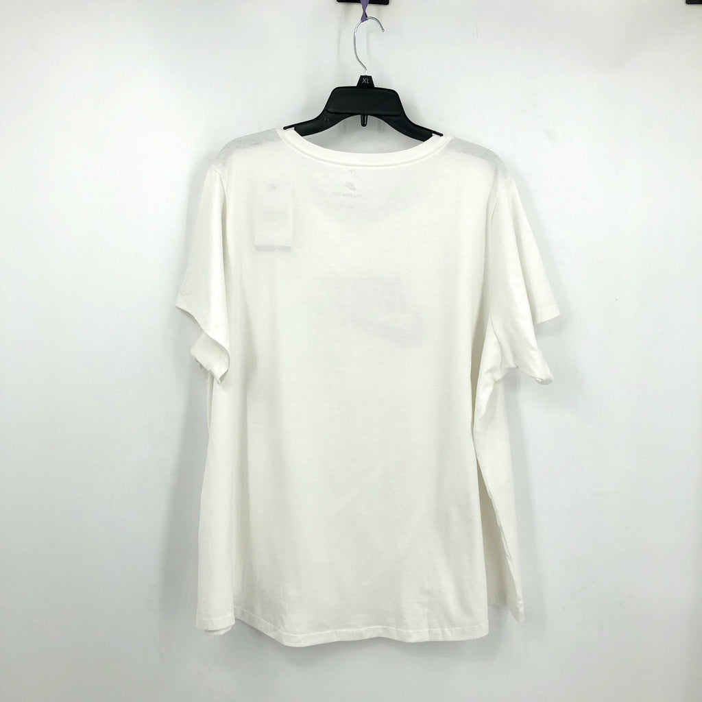 NIKE Women's Club Essentials Logo T-shirt 2X White Short Sleeve NWT