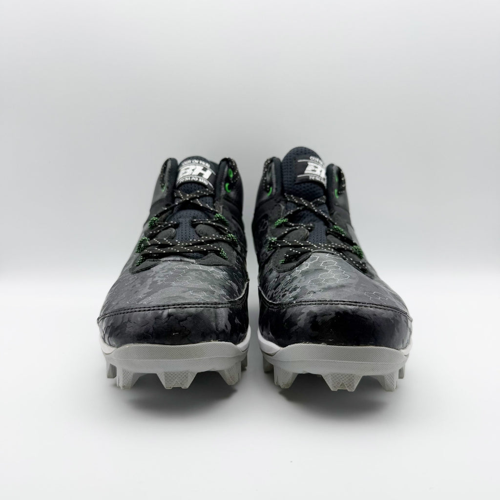 Under Armour Mens Bryce Harper 8 Mid RM Baseball Cleats Size 13 Black Green NWOB