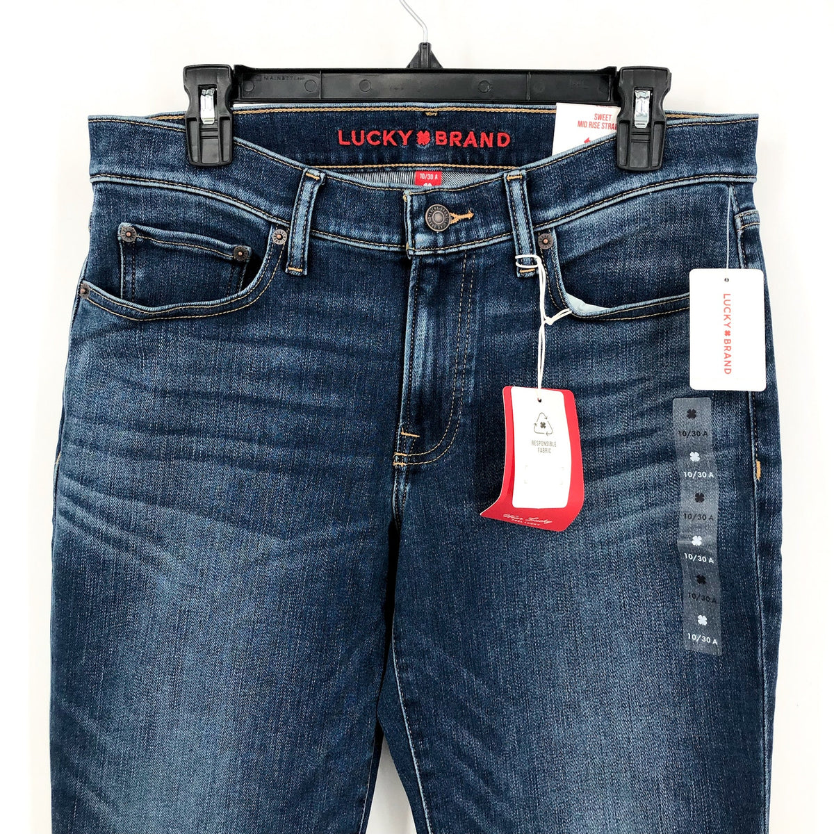 LUCKY BRAND Women's Sweet Straight Jeans Size 10 Sweet Escape Blue Mid Rise NWT