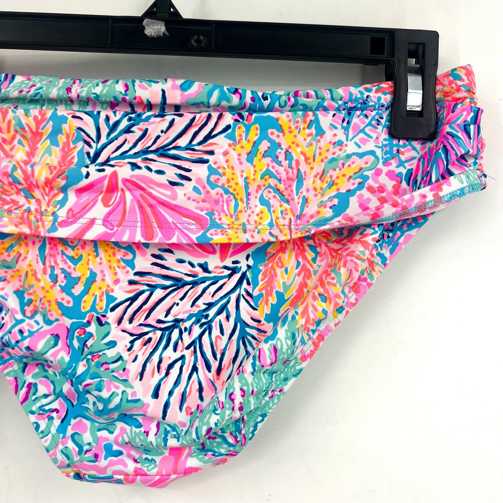 LILLY PULITZER Lagoon Sarong Hipster Bikini Bottom Size 2 Blue Splashdance NWT