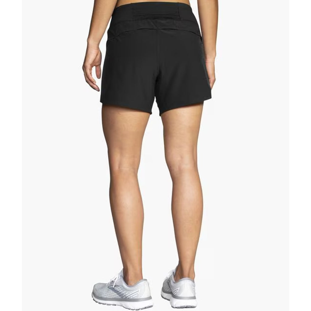 BROOKS Womens Chaser 5" Running Shorts Small Black Athletic Lightweight NWT