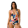 PRANA Women's Atalia One Piece Swimsuit XS Multi Tropics Print UPF 50+ NWT