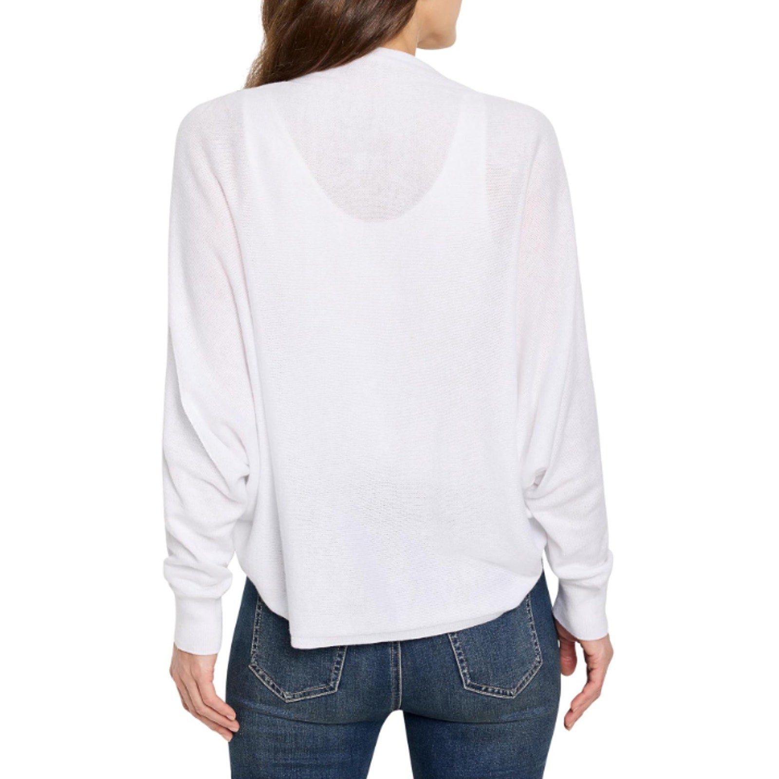 NIC + ZOE Women's Cotton Cashmere Shrug Cardigan Large White Long Sleeve NWT
