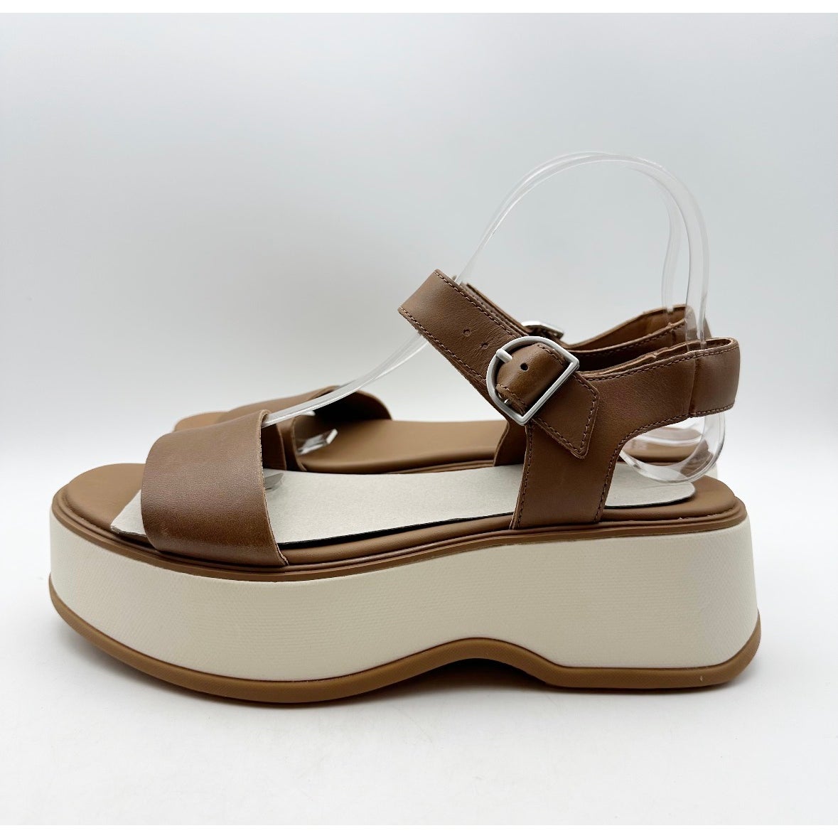 SOREL Womens Dayspring Platform Sandals Size 8.5 EU 39.5 Brown Leather NWOB