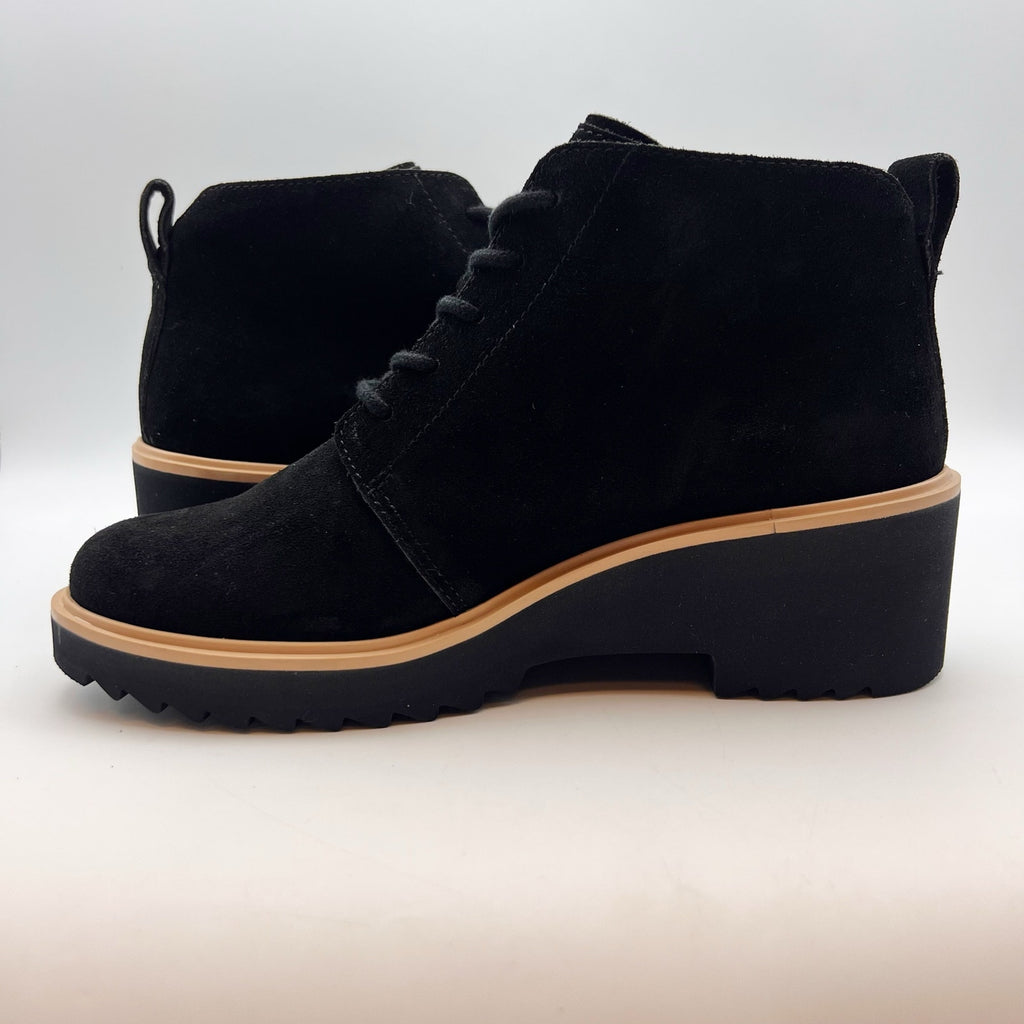 TOMS Womens Maude Lace-Up Ankle Boots SIZE 8.5 EU 39 Black Suede NWOB
