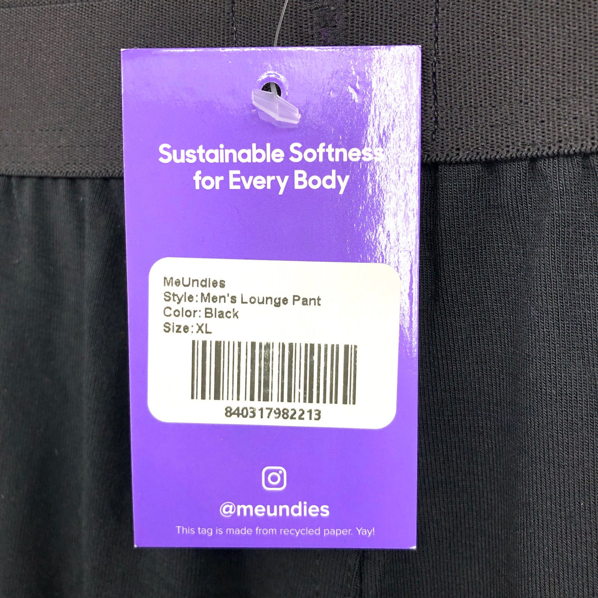 MEUNDIES Men's Modal Lounge Pants XL Black MicroModal NWT
