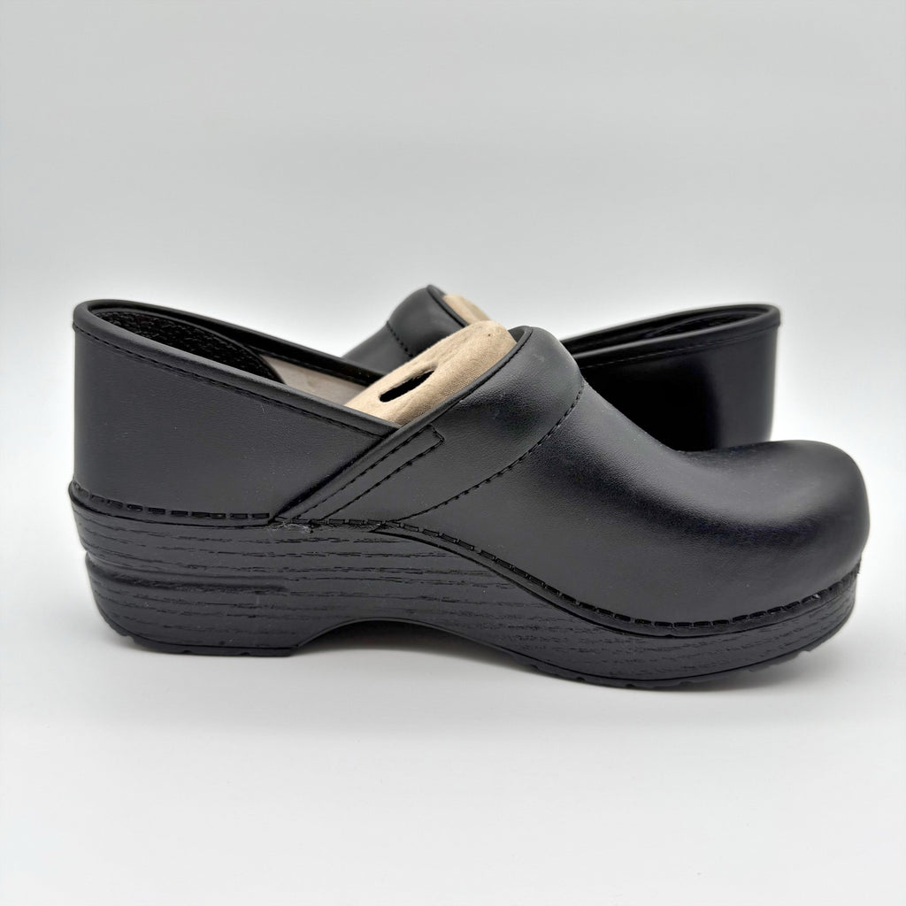 Dansko Womens Professional Clogs EU 41 US 11 Wide Black Box Leather Slip On NWOB