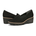 Vionic Womens Willa Wedge Loafers Size 9 M EU 40 Black Suede Slip On NIB