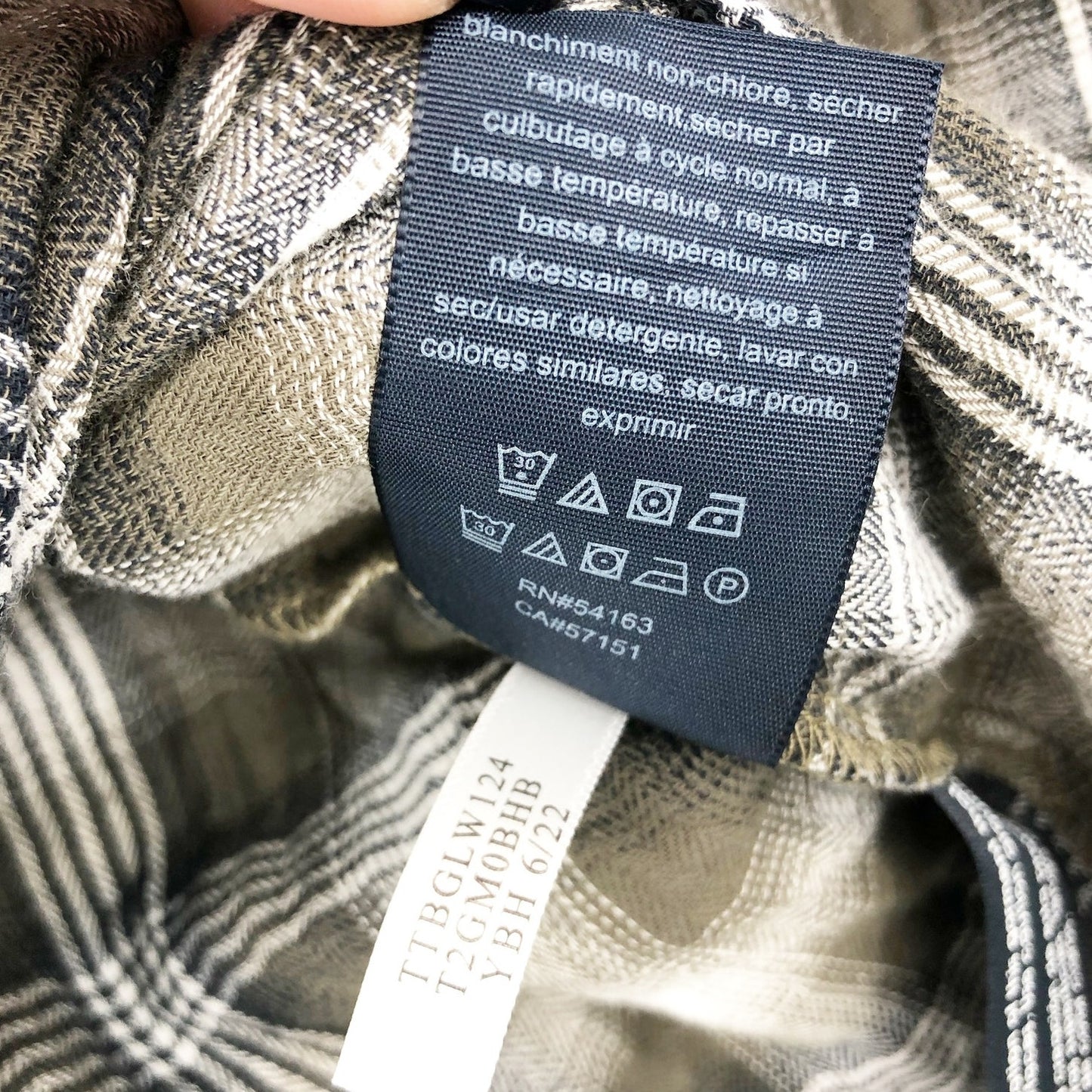 TOMMY JEANS Women's Plaid Peplum Top XS Green Thyme 3/4 Sleeve NWT