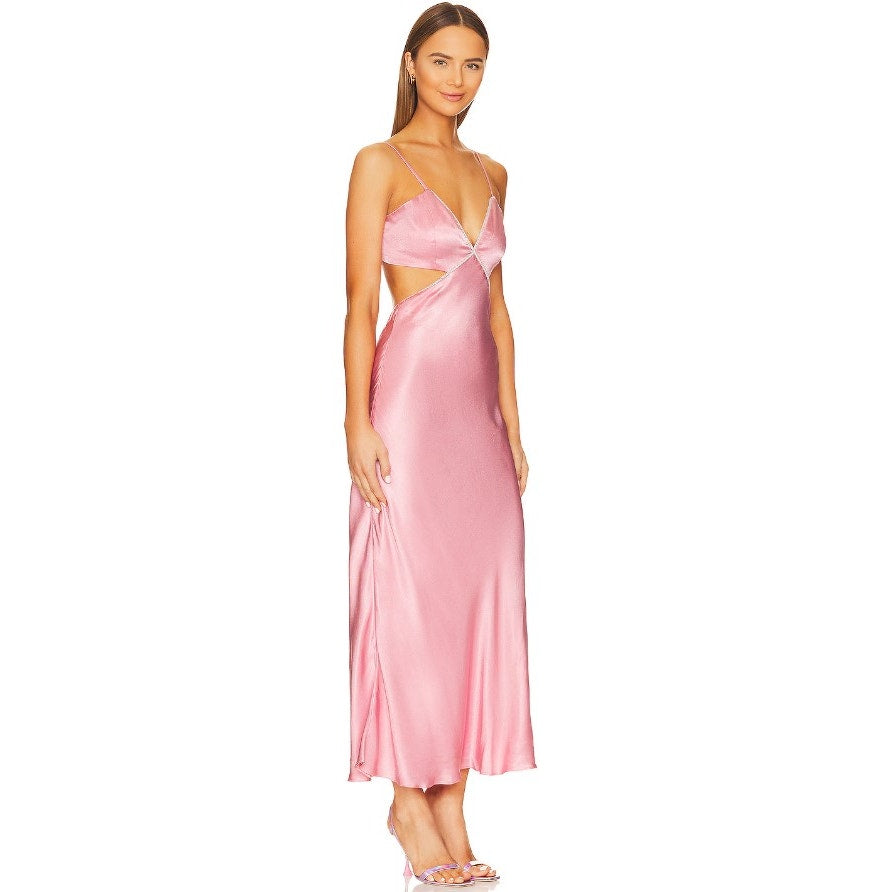 BARDOT Women's Rome Diamonte Slip Dress XXL Size 12 Blush Pink NWT