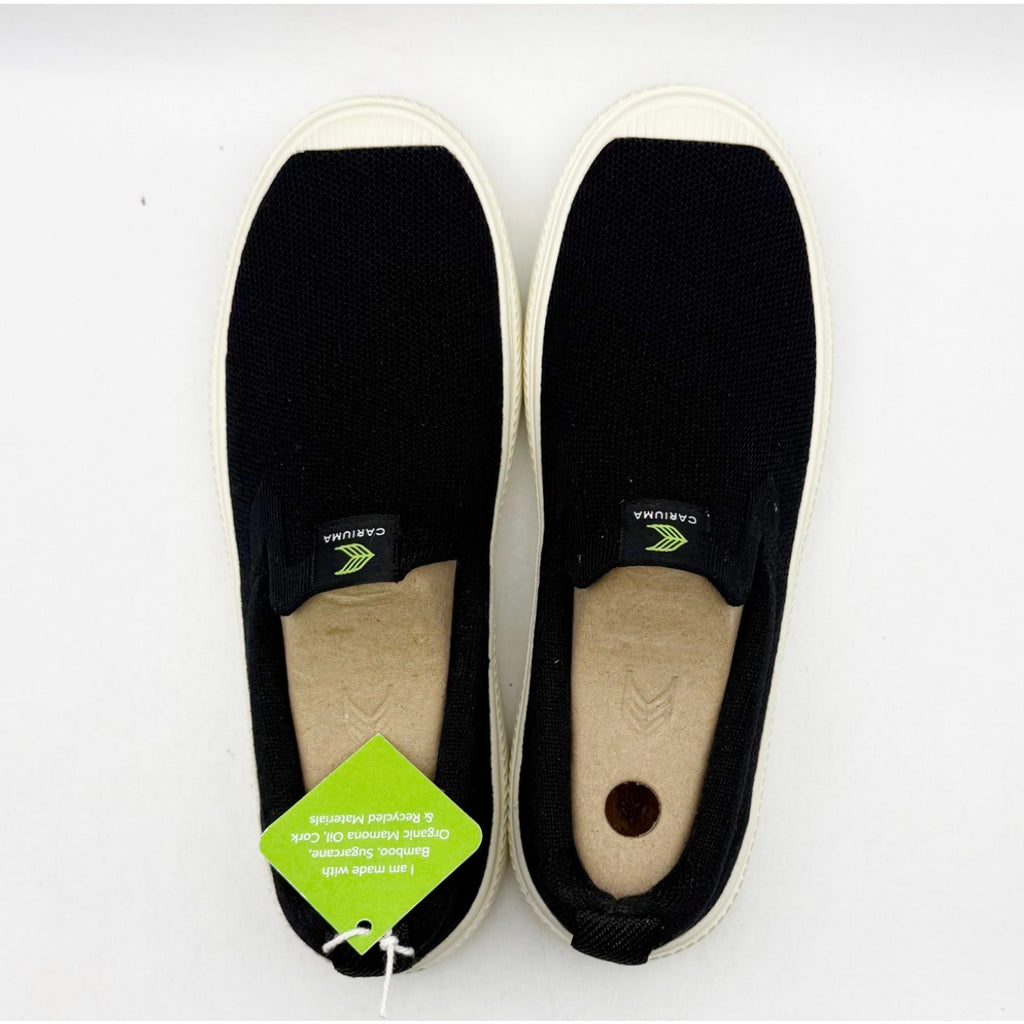 Cariuma IBI Slip On Casual Sneakers Womens 8.5 Black Knit Bamboo NIB