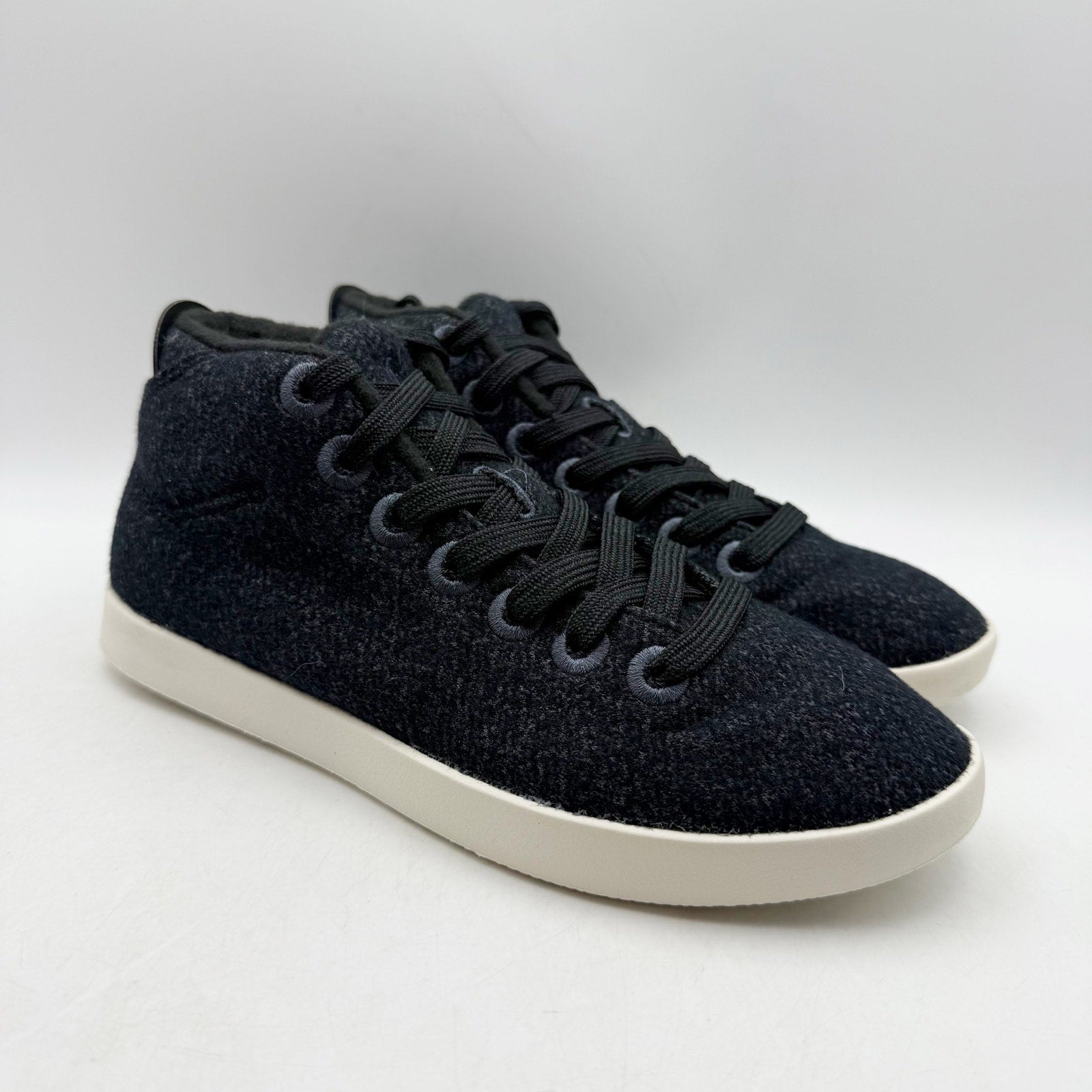 AllBirds Womens Wool Piper Mid Sneakers US 6 EU 36 Black White NWOB