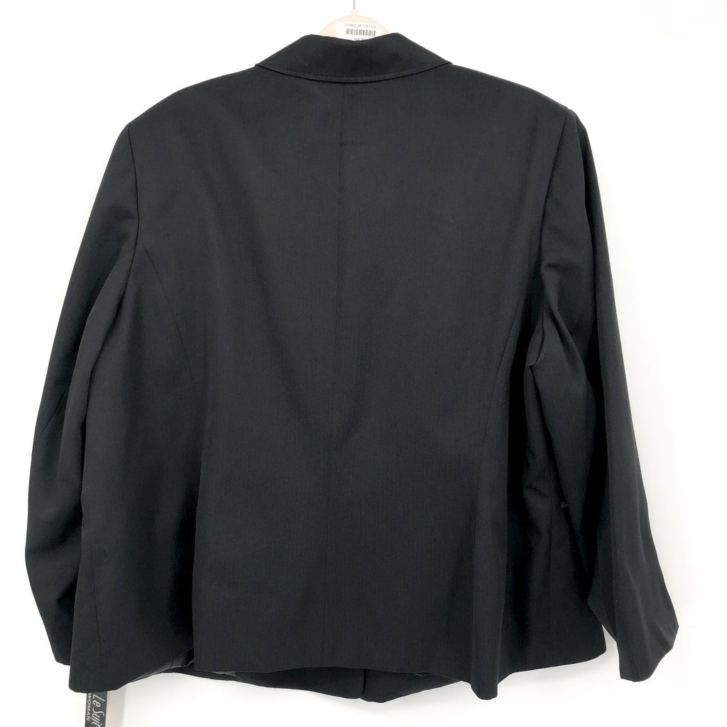 LE SUIT Women's Single Button Suit Jacket Size 24W Black Blazer NWT