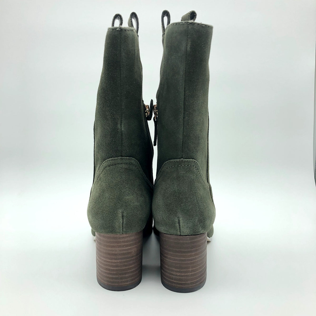 Violet & Red Womens Jarah Western Boots Size 7 Green Suede Mid Calf NWOB