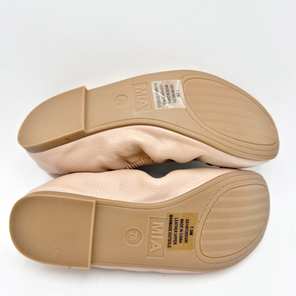 MIA Womens URI Ballet Flats Size 7.5 M Blush Pink Leather NWOB
