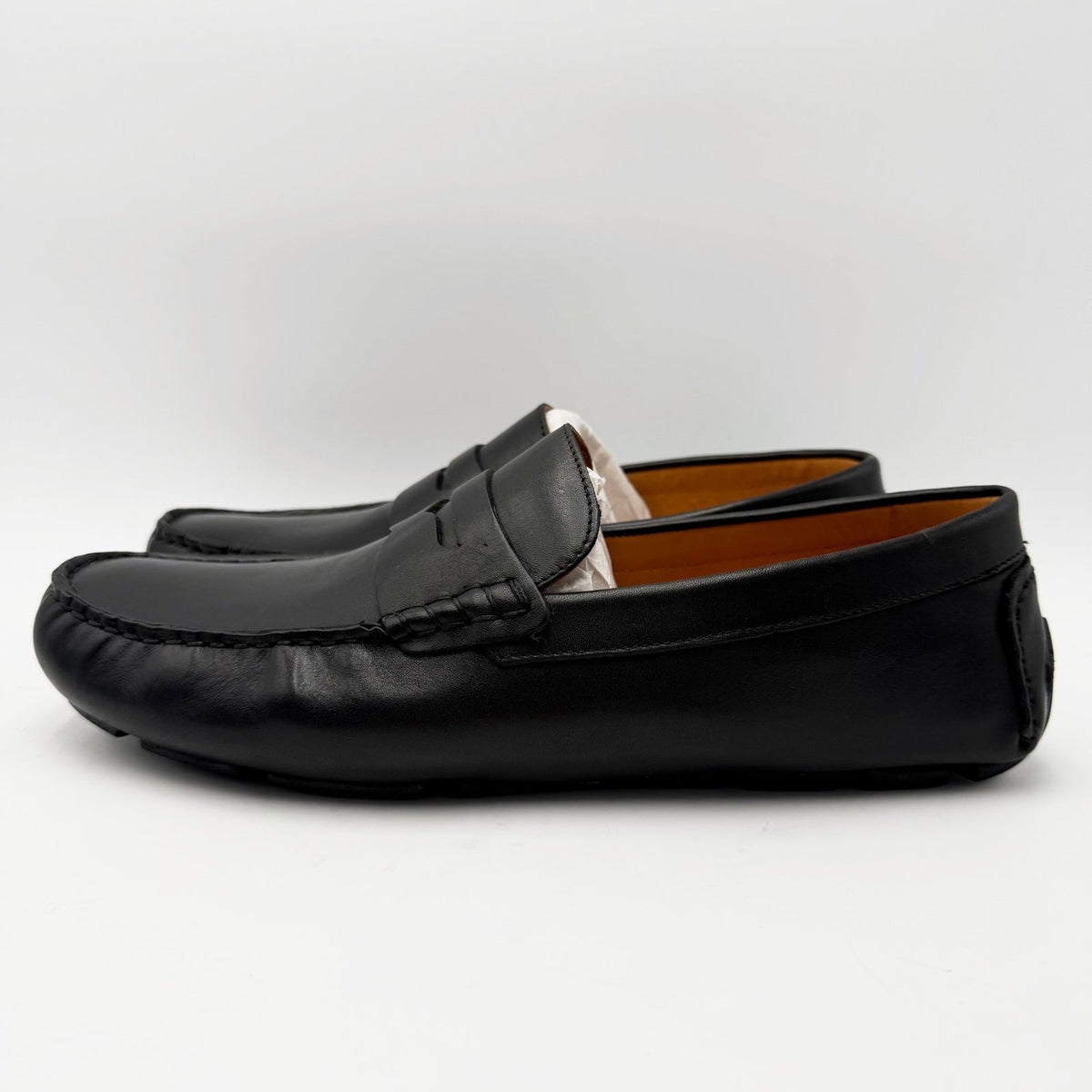 Vince Camuto Mens Vitzroy Penny Driver Loafers Size 10 EU 43 Black Leather NIB