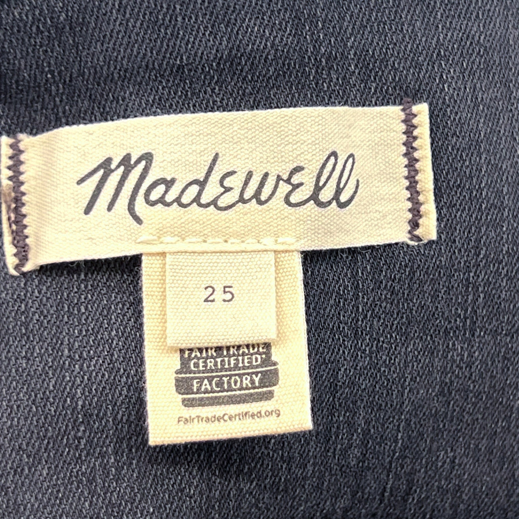 MADEWELL Maternity Over-the-Belly Skinny Jeans Size 25 Black Sea G7394 NWOT