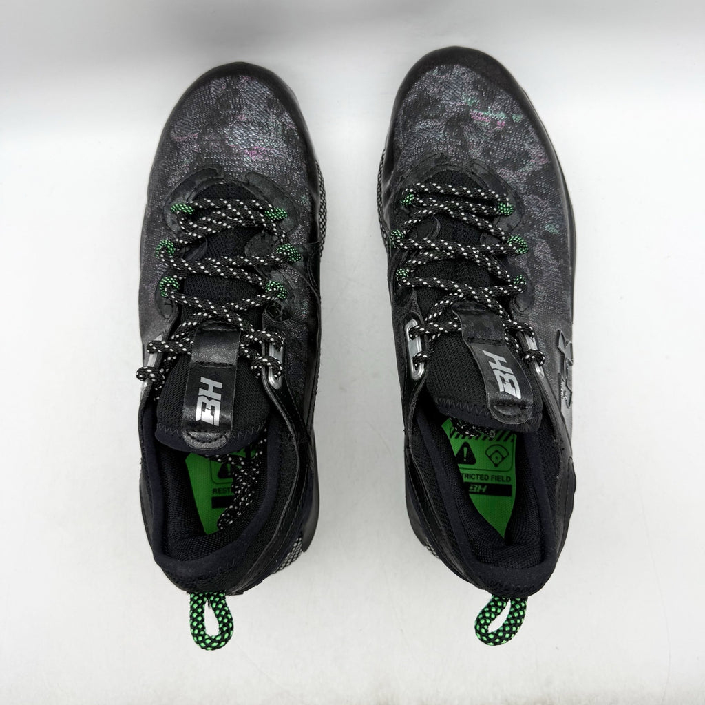 Under Armour Mens Harper 8 Low ST Metal Baseball Cleats Size 9 Black Green NWOB