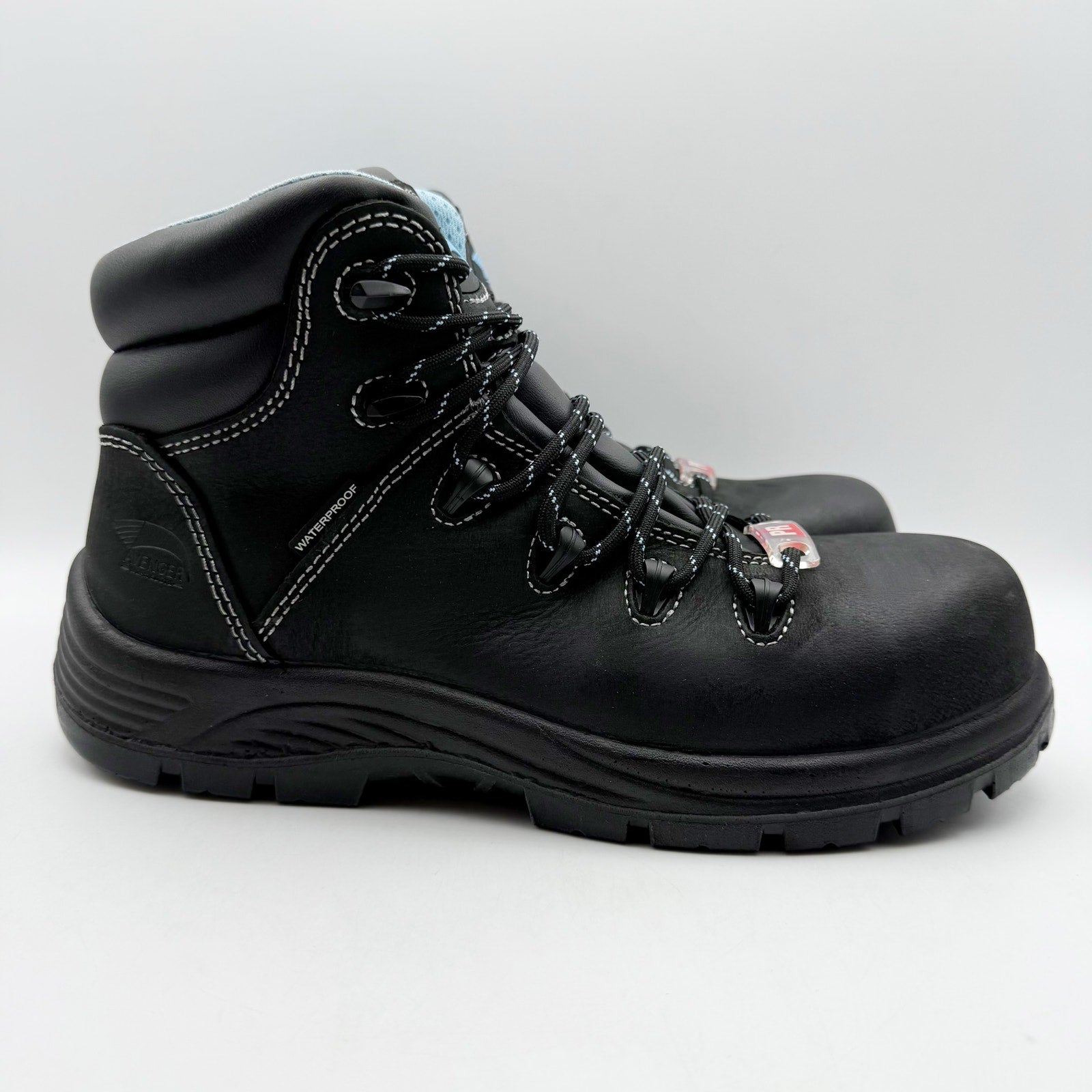 Avenger Womens Framer A7127 CT Work Boots Size 9 B Black Leather Waterproof NIB