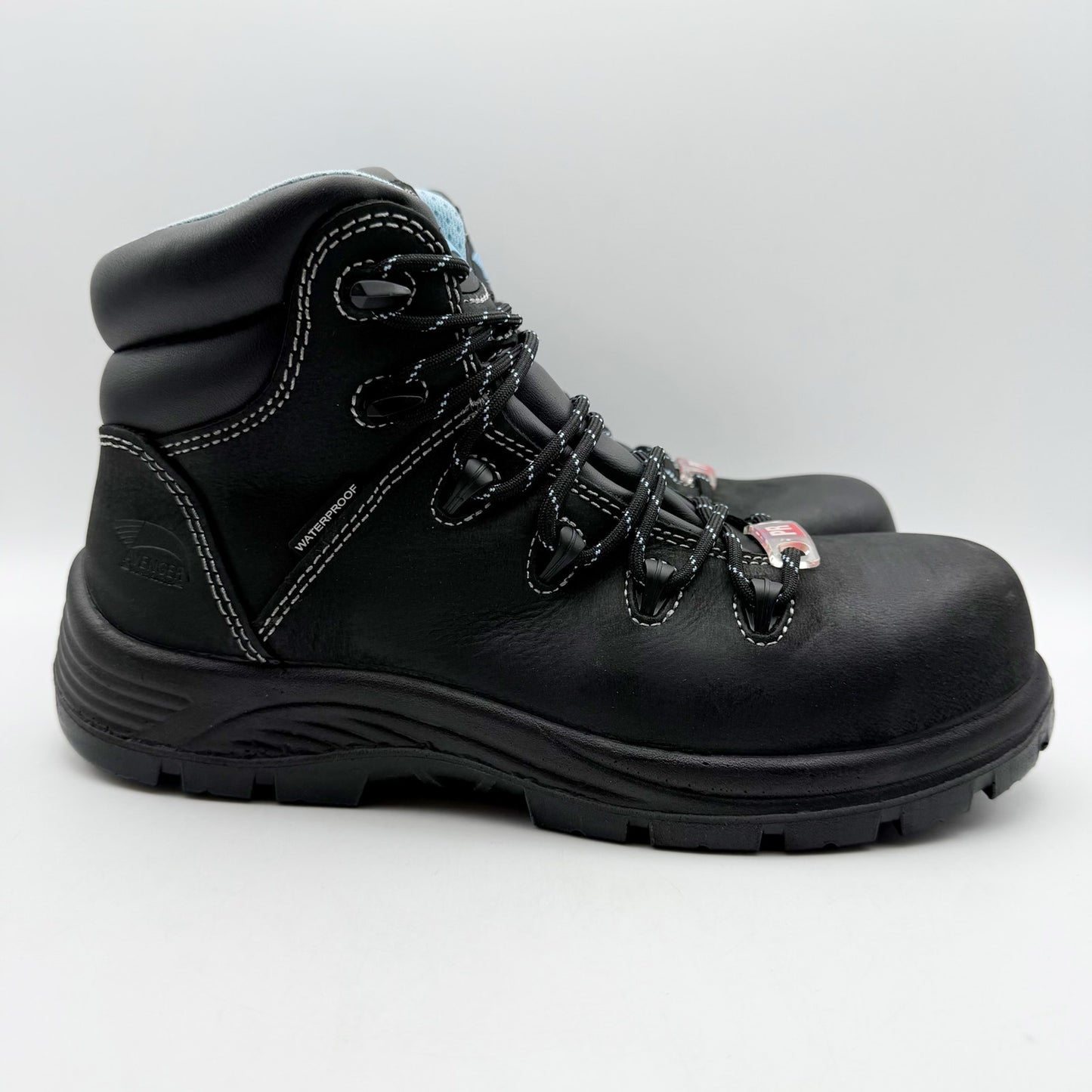 Avenger Women Framer A7127 CT Work Boot US 9 B Black Blue Leather Waterproof NIB