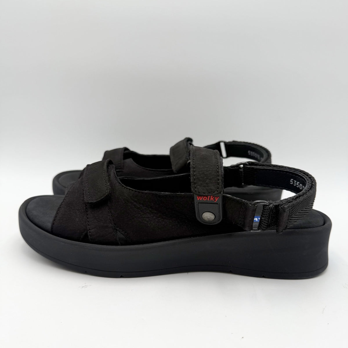 Wolky Womens Comfort Sandals EU 40 US 9 Black Nubuck Leather NWOB
