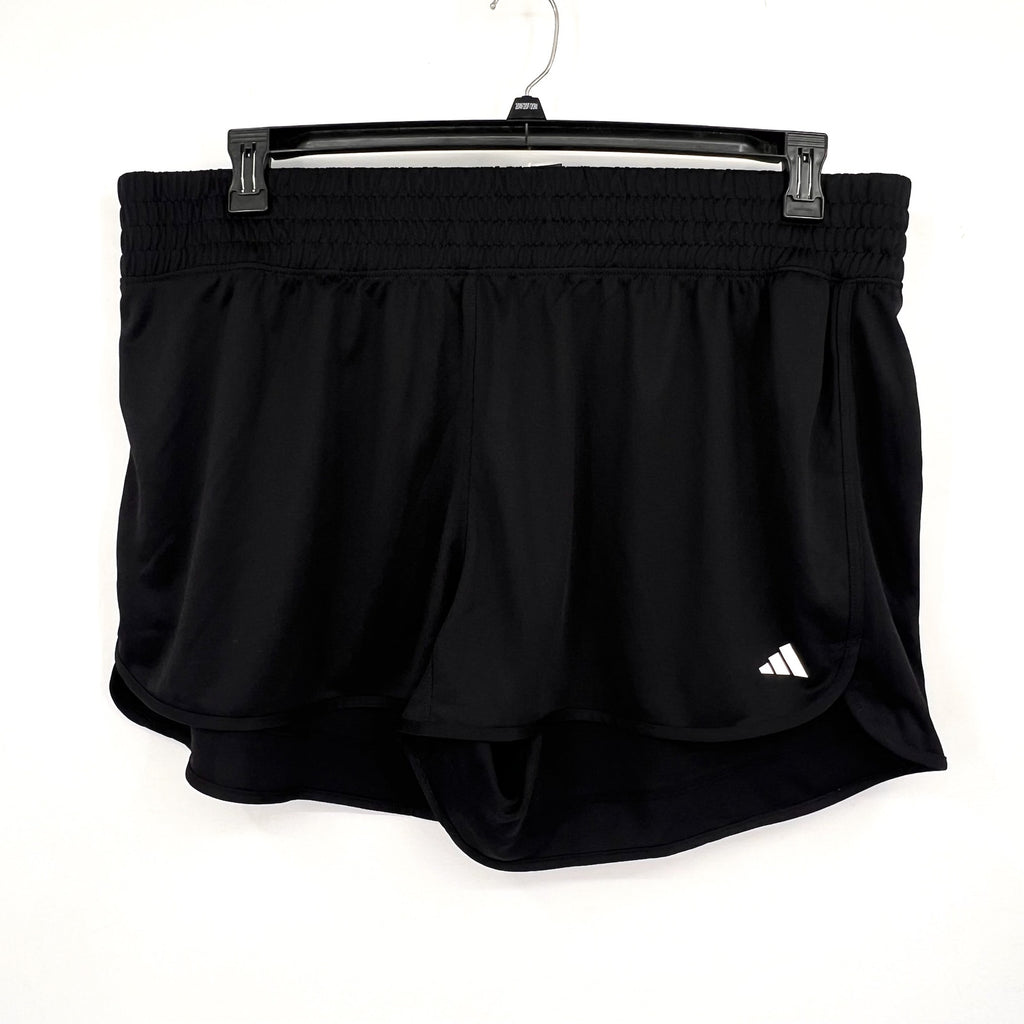 ADIDAS Women's Pacer Essentials Knit Athletic Shorts 3X Black High-Rise NWT