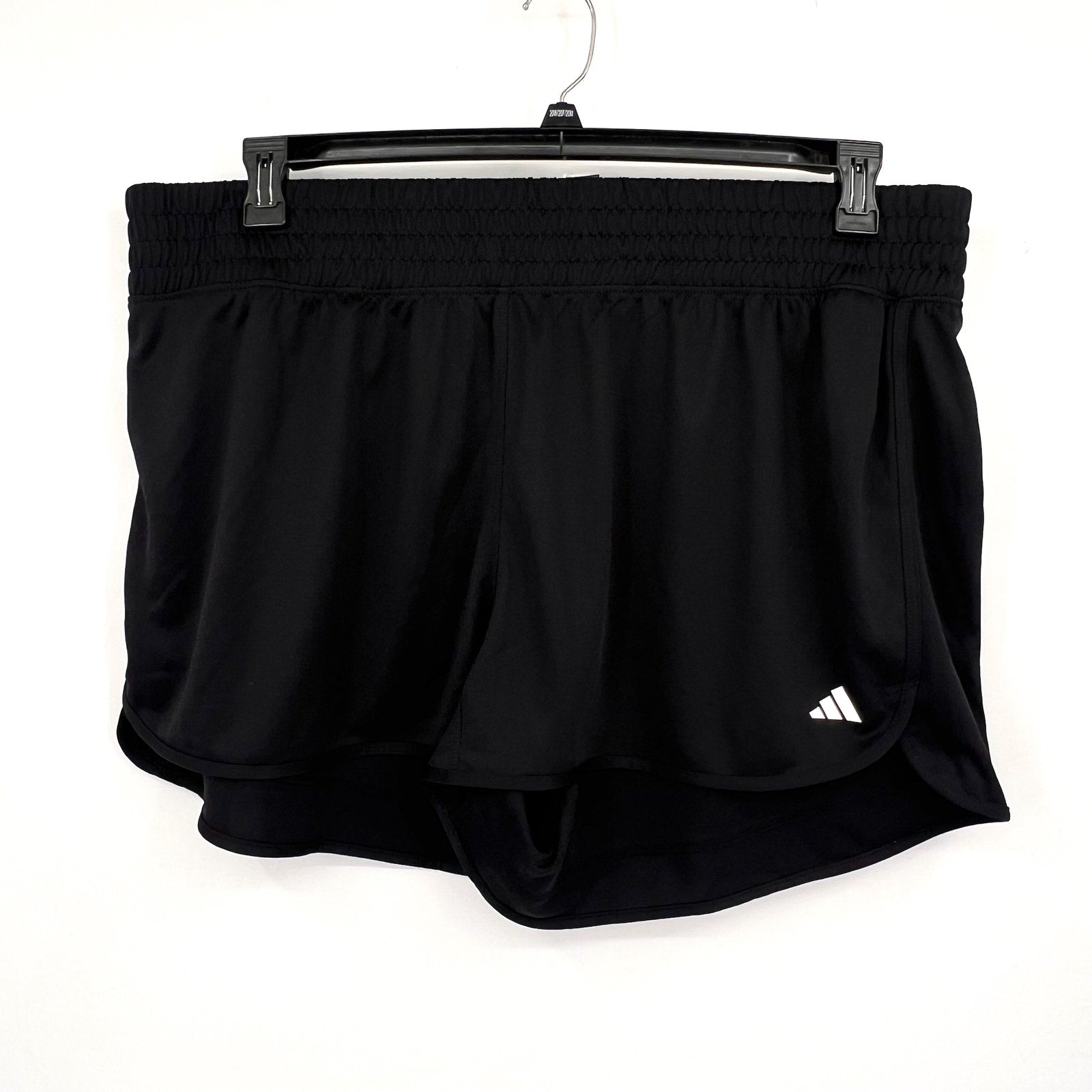 ADIDAS Women's Pacer Essentials Knit Athletic Shorts 3X Black High-Rise NWT