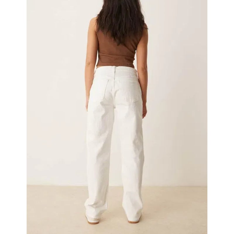ABERCROMBIE & FITCH Womens 90s Relaxed Jeans Size 32 US 14 White Curve Love NWT