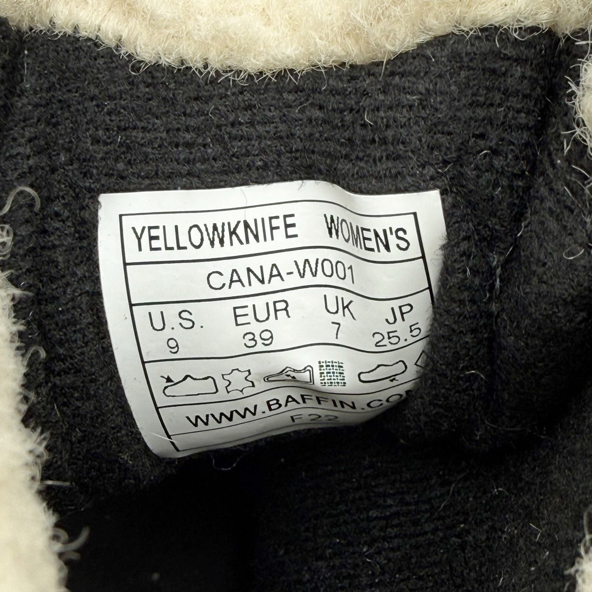 Baffin Womens Yellowknife Snow Boots Size 9 Black Leather Waterproof Winter NWT
