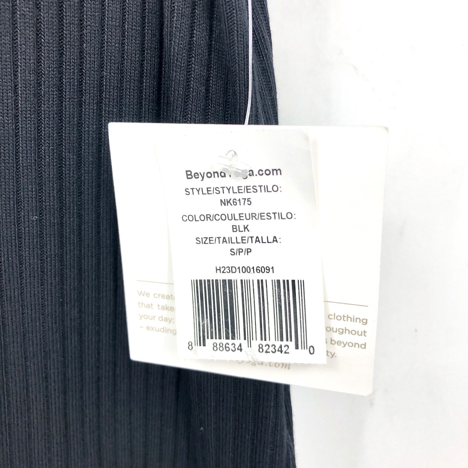 BEYOND YOGA Women's Jetsetter Wide Leg Jumpsuit Small Black Rib V Neck NWT