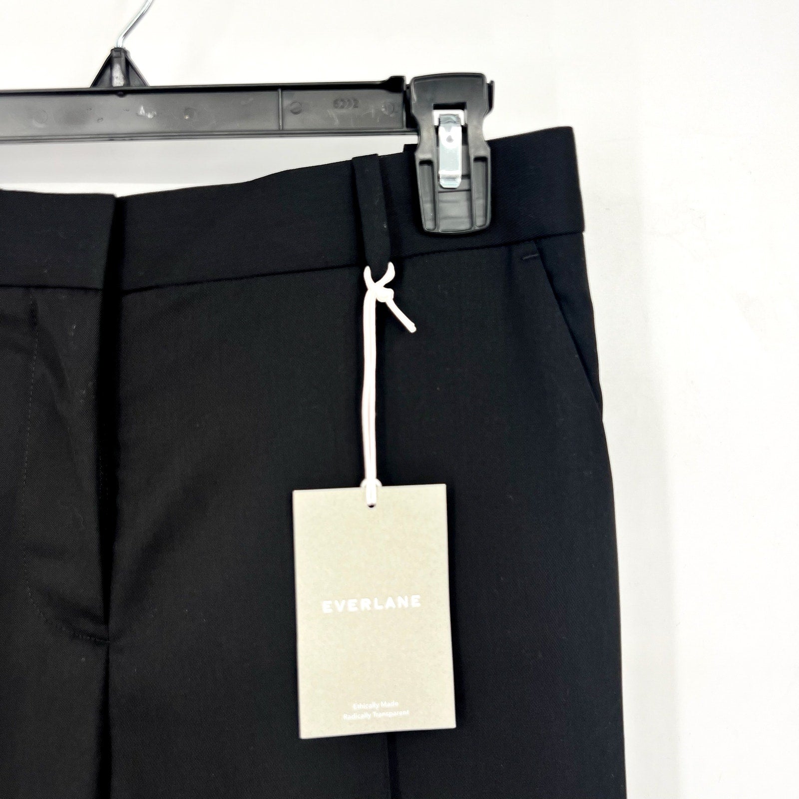 EVERLANE Women's The Italian GoWeave Crop Trouser Pants Size 2 Black NWT