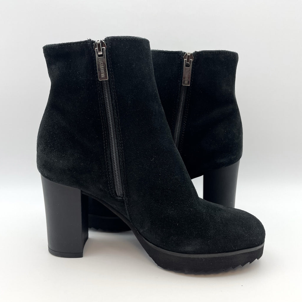 La Canadienne Womens Myranda Ankle Boot US 5 Black Suede Water-Resistant NWOB
