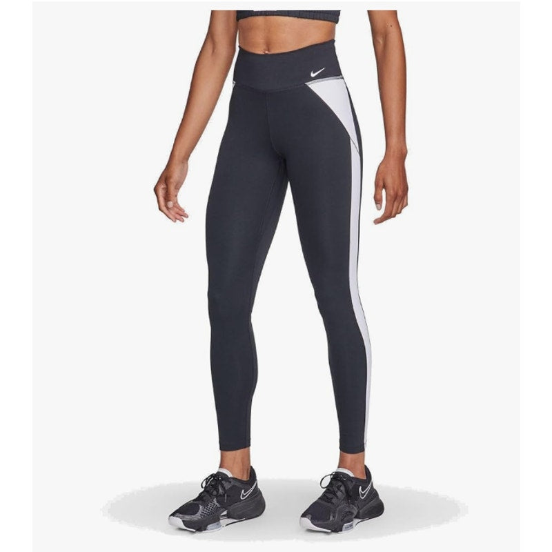 NIKE Women's One Full-length Leggings XS Black White Colorblock Mid-rise NWT