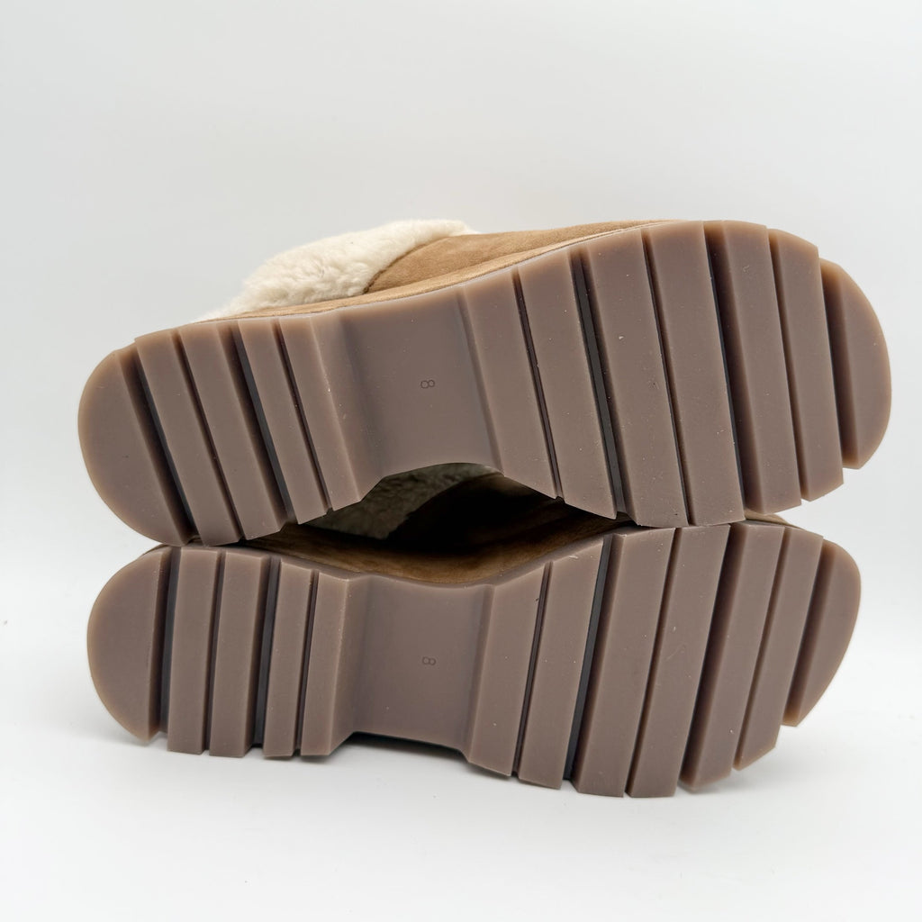 Steve Madden Womens Juney Clogs US 8 Chestnut Brown Vegan Suede Slip On NIB