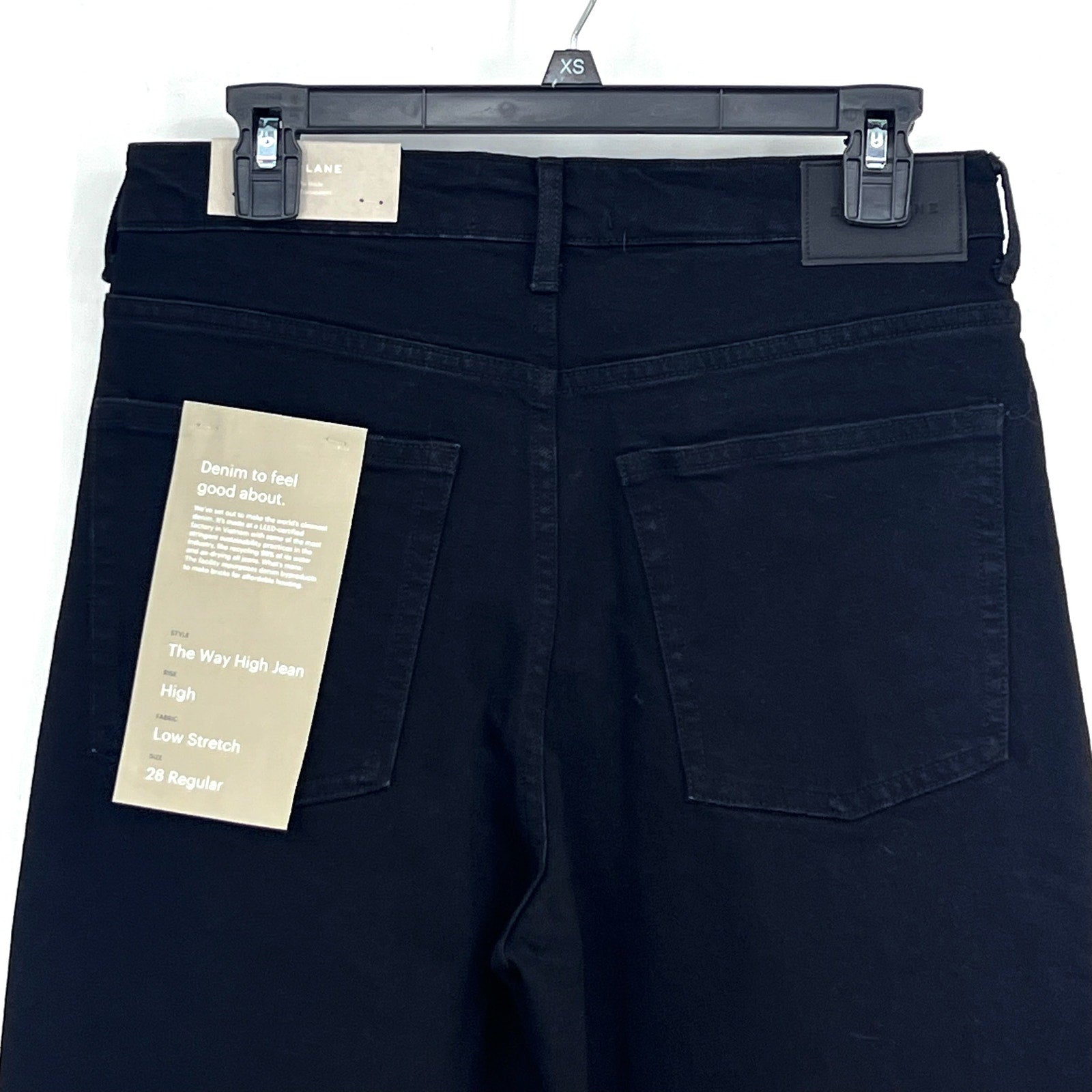 EVERLANE Women's The Way-High Jeans 28x27 US 6 Black Coal Straight Leg NWT