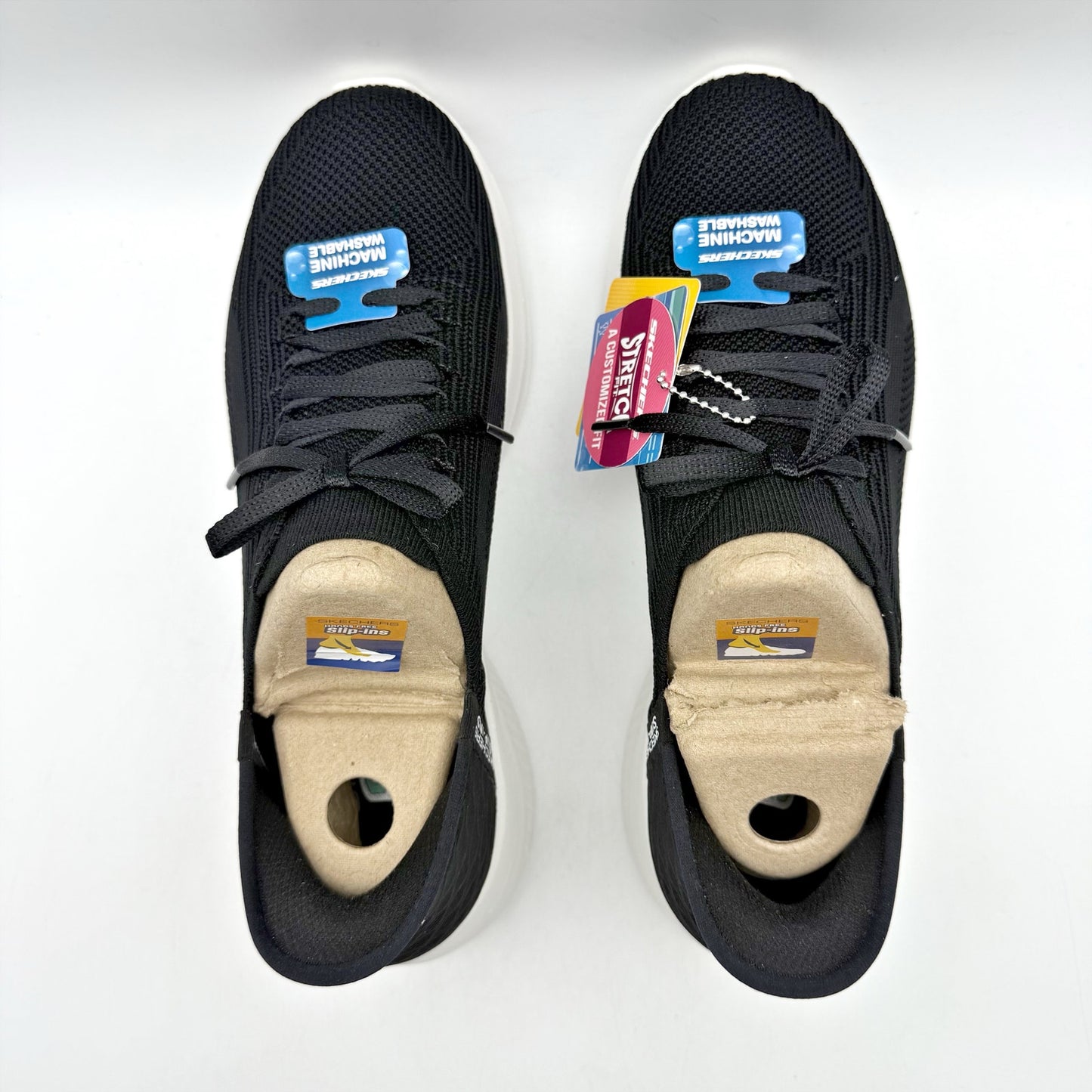 Skechers Womens Ultra Flex 3.0 Slip In Sneakers US 9 Black White Athletic NIB