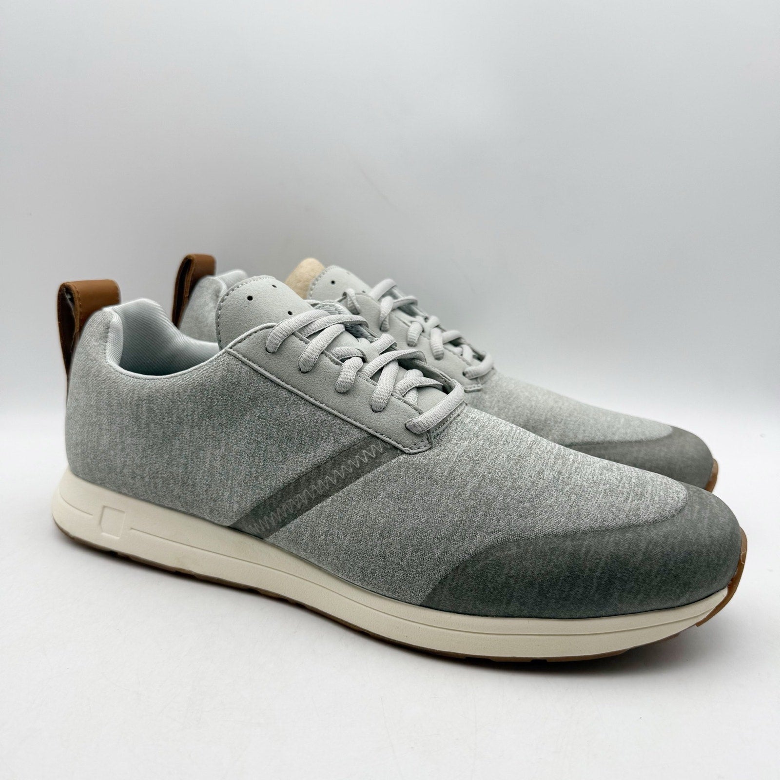 YORK Athletics Mens Henry Sweatshirt Casual Sneakers US 12 Gray Knit NIB