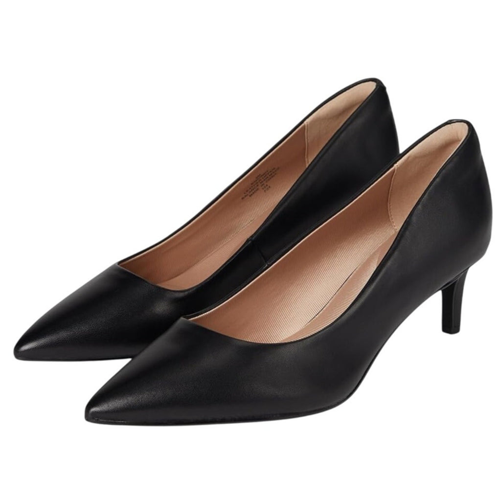 Rockport Womens Cindy Dress Pumps Size 7 Wide EU 37.5 Black Leather Heels NIB